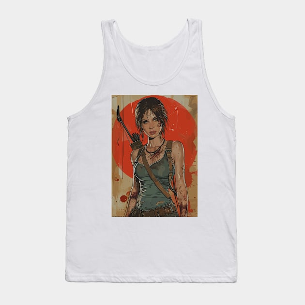 Tomb Raider Remastered Artwork Tank Top by universepod